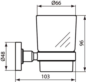 Стакан для зубных щеток Ideal Standard IOM A9120AA