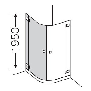 Душевой уголок Provex E-lite 4004-ER-05-GL 90 см