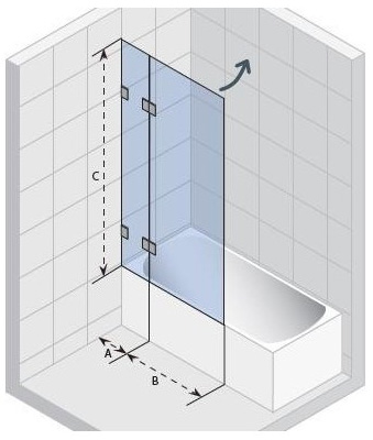 Шторка на ванну Riho Scandic S109-100