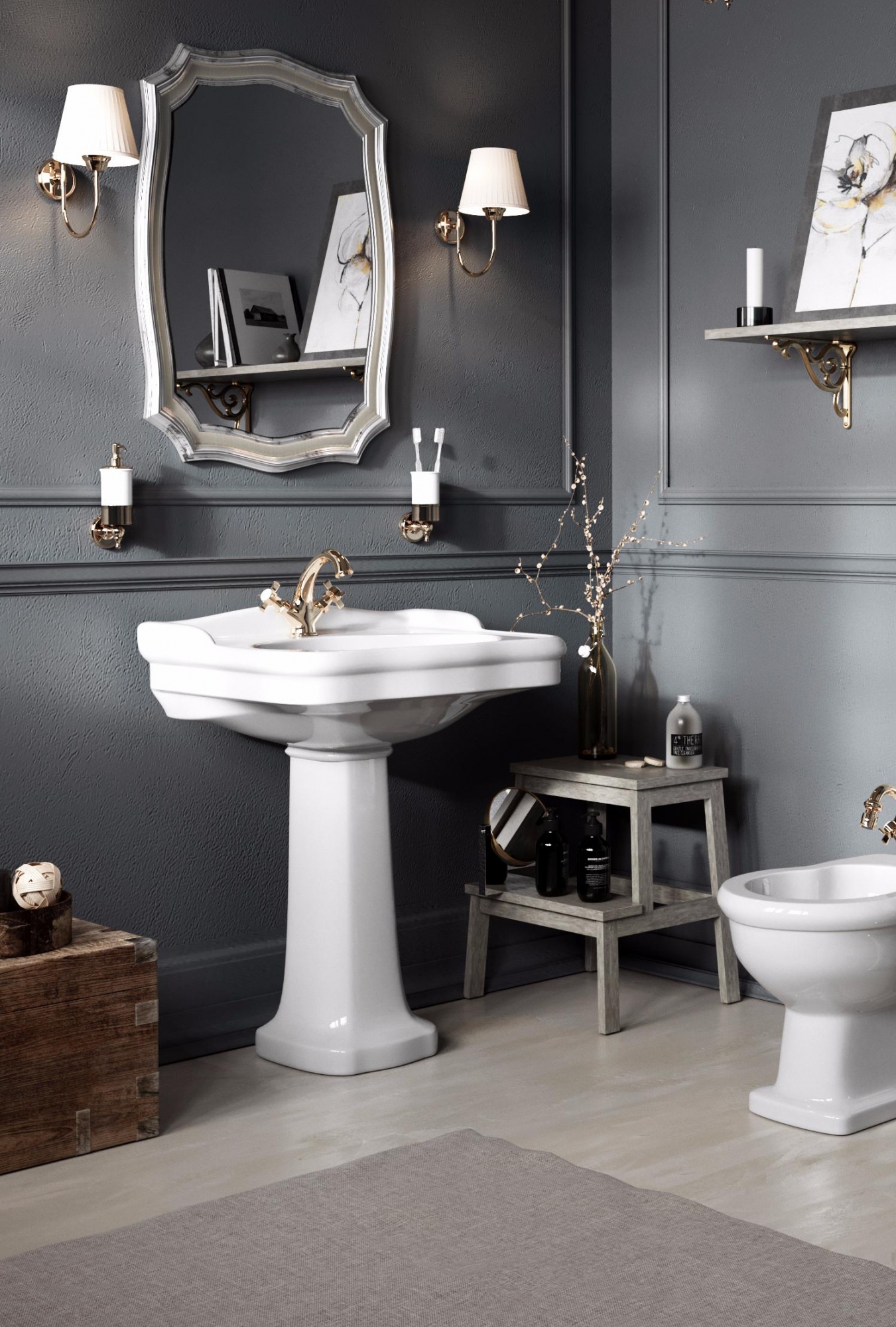 Раковина с пьедесталом (колонной) Tiffany World Bristol