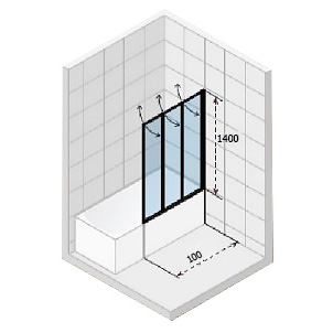 Шторка на ванну Riho VZ ALTA GI0100100 P