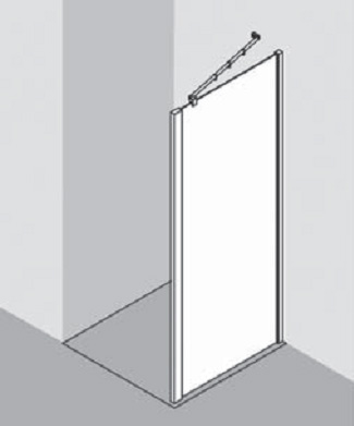 Душевая перегородка Kermi Raya RA TWD 100201AK 100 см