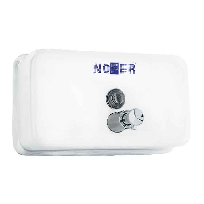 Дозатор для мыла из нержавеющей стали Nofer белый 03002.W
