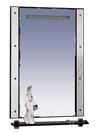 Зеркало Misty Гранд Lux 60 бело-черная кожа cristallo