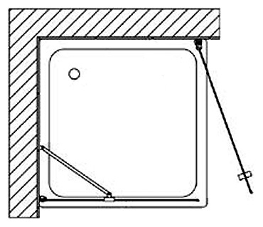 Душевой уголок Samo Trendy Zenit 100 см (R)