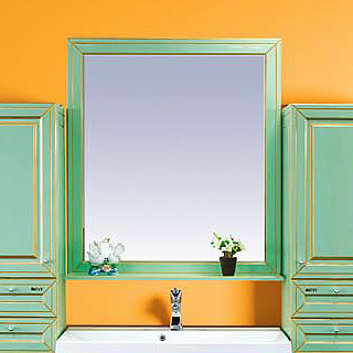 Зеркало Misty Vena 90 салатовое патина