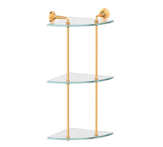 Полка 3SC Stilmar STI 219 угловая, 3-х ярусная,золото