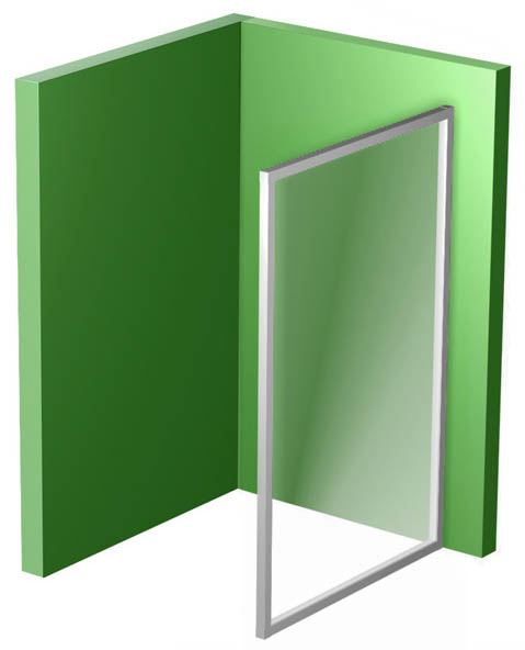 Душевая перегородка Ravak PPS-100 Transparent профиль белый