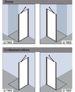 Душевая перегородка Kermi Ibiza 2000 I2 TWO 080181AK 80 см