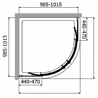 Душевой уголок Novellini Zephyros R ZEPHYRR100-1K