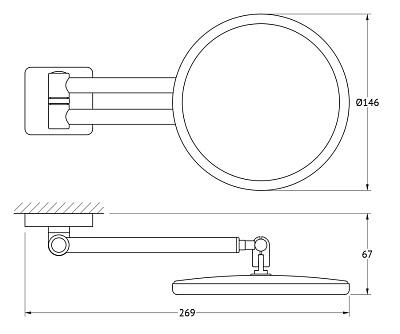 Косметическое зеркало Ellux Avantgarde AVA 058