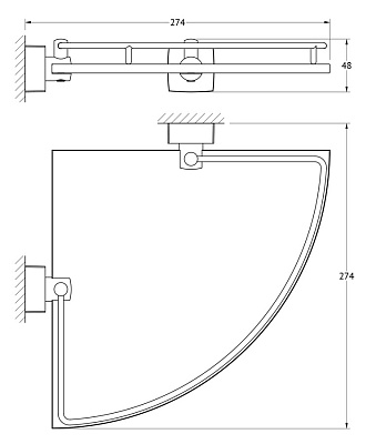 Полка FBS Esperado ESP 012 угловая