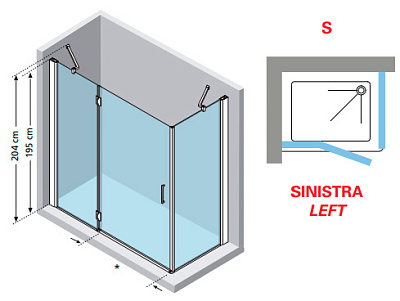Душевой уголок Novellini Louvre 2P+F LOUVR2PF140S-1K