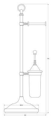 Стойка 3SC Stilmar UN STI 133 хром, золото