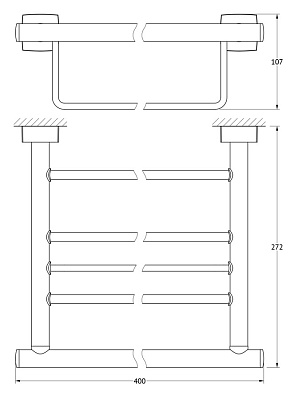 Полка FBS Esperado ESP 040 для полотенец 40 см