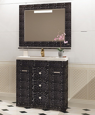 Зеркало Misty Fresko 105 черное краколет