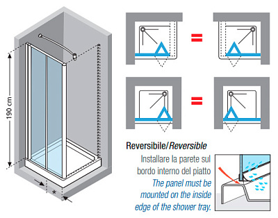 Душевой уголок Novellini Young S YOUNGS96-1B