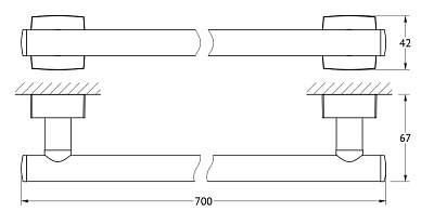 Полотенцедержатель FBS Esperado ESP 033 70 см