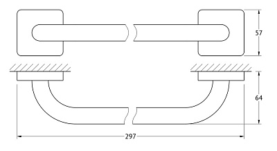 Полотенцедержатель Ellux Avantgarde AVA 020 30 см