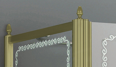 Душевой уголок Cezares Retro A11 100 CP Br R