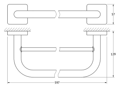 Полотенцедержатель Ellux Avantgarde AVA 027 60 см