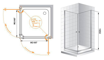 Душевой уголок Cezares Triumph A2 90 C Cr