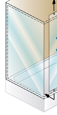 Душевая перегородка Kolpa San Q-line TS 80