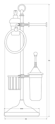 Стойка 3SC Stilmar UN STI 435 античное серебро