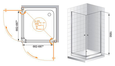 Душевой уголок Cezares Triumph A2 70 C Cr