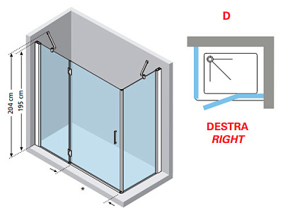 Душевой уголок Novellini Louvre 2P+F LOUVR2PF140D-1K