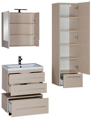 Тумба Aquanet Нота 58 подкатная светлый дуб