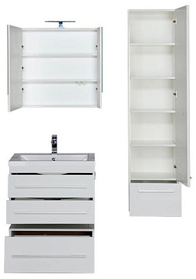 Тумба Aquanet Нота 58 подкатная белая