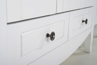 Тумба с раковиной ASB-Mebel Флоренция 85 белая патина сребро