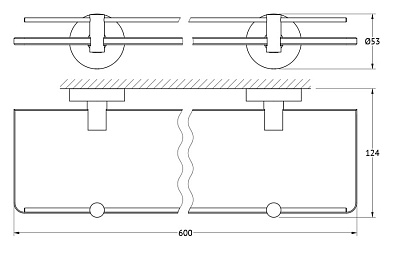 Полка Artwelle Harmonie HAR 036 60 см