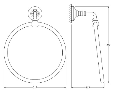 Полотенцедержатель 3SC Stilmar STI 610 античная медь