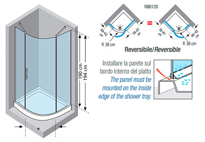 Душевой уголок Novellini Young R YOUNGR80120-1K