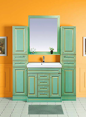 Зеркало Misty Vena 75 салатовое патина