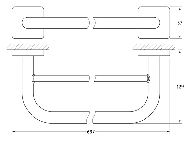 Полотенцедержатель Ellux Avantgarde AVA 028 70 см