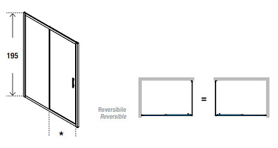Душевой уголок Novellini Zephyros 2P ZEPHYR2P116-1K
