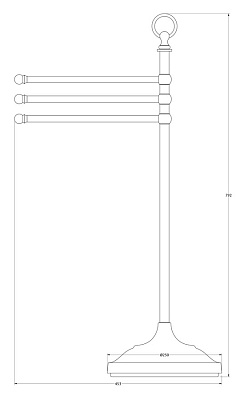 Полотенцедержатель 3SC Stilmar UN STI 331 матовое золото