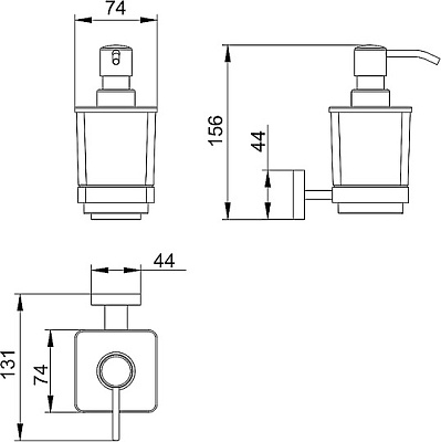 Дозатор Timo Selene 10039/00 хром