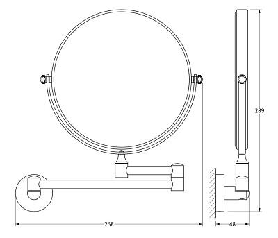Косметическое зеркало Artwelle Harmonie HAR 056 двухстороннее, x2.5