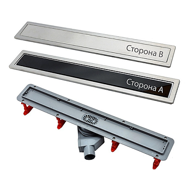 Confluo Premium With Black Glass Line 750 Линейный трап PESTAN