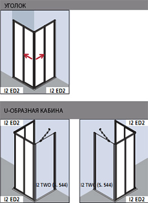 Душевой уголок Kermi Ibiza 2000 I2 ED2 09018 1AK 90 см