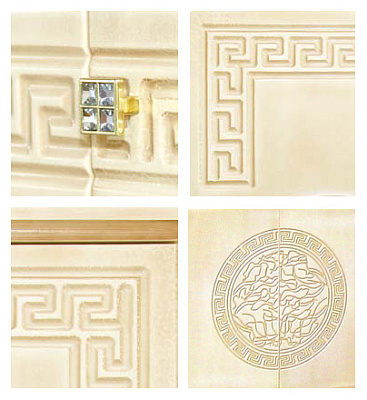 Зеркало-шкаф Misty Olimpia Lux 75 L бежевая патина