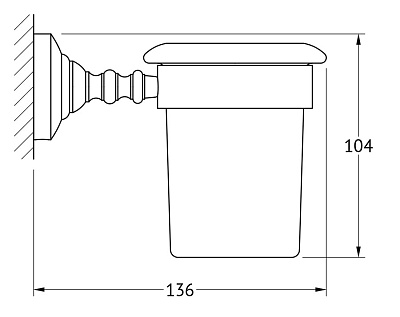 Стакан 3SC Stilmar STI 103 хром, золото