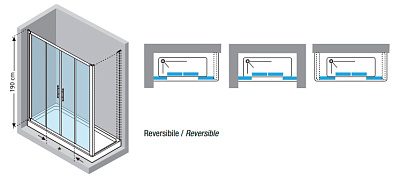 Душевой уголок Novellini Lunes 2A LUNES2A156-1B