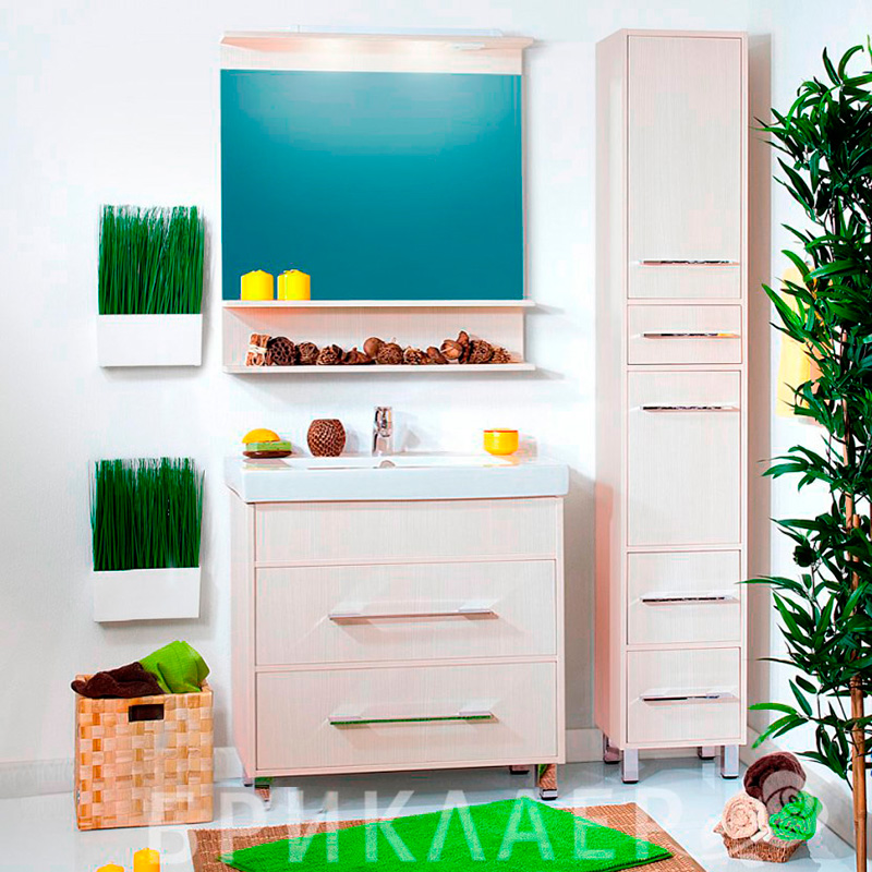 Мебель для ванной Бриклаер Чили 80 светлая лиственница