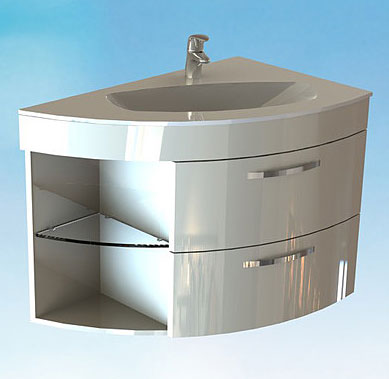 Тумба с раковиной De Aqua Трио Люкс  R