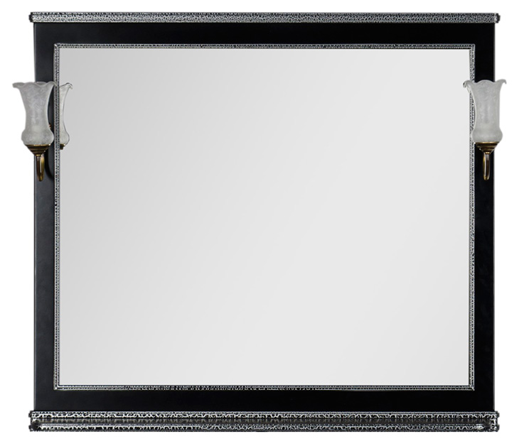 Зеркало Aquanet Валенса 110 черный краколет/серебро